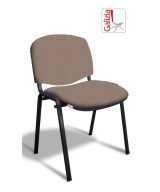 50N SEDIA FISSA  RIVESTITA CON TELAIO IN ACCIAIO NERO