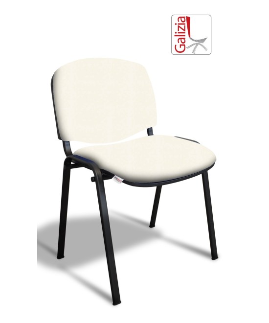 50N SEDIA FISSA  RIVESTITA CON TELAIO IN ACCIAIO NERO