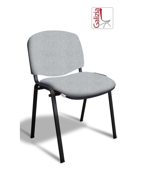 50N SEDIA FISSA  RIVESTITA CON TELAIO IN ACCIAIO NERO