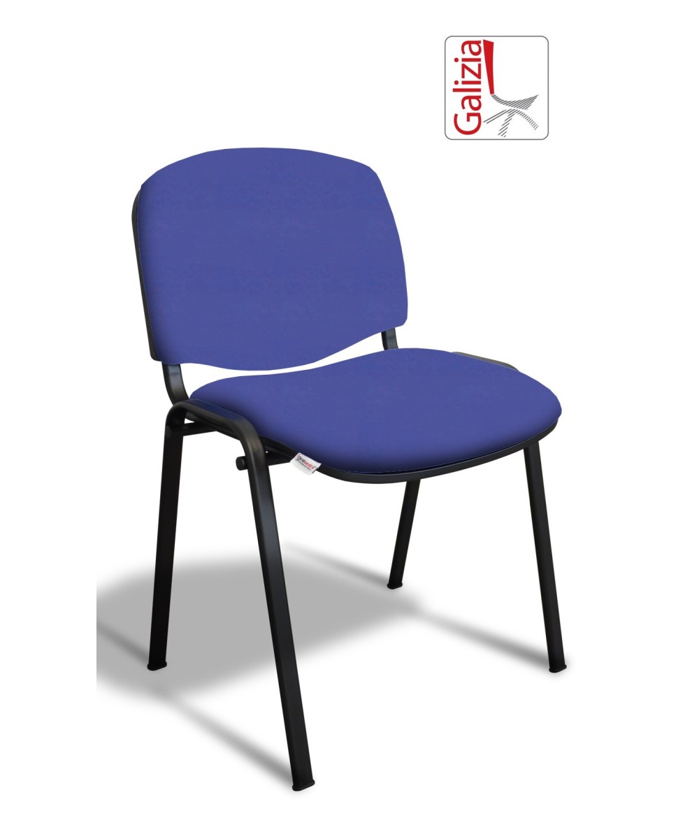 50N SEDIA FISSA  RIVESTITA CON TELAIO IN ACCIAIO NERO