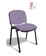 50N SEDIA FISSA  RIVESTITA CON TELAIO IN ACCIAIO NERO