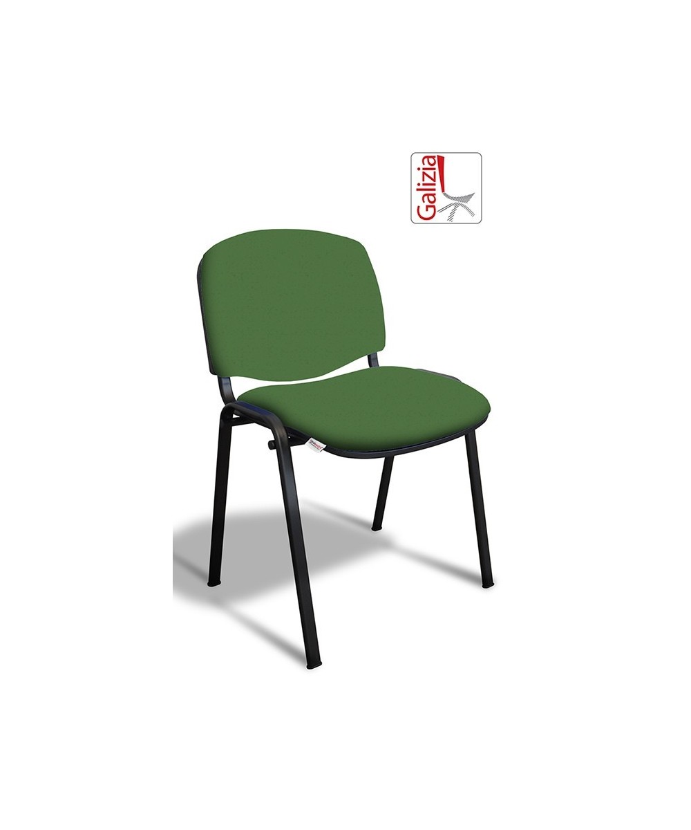 50N SEDIA FISSA  RIVESTITA CON TELAIO IN ACCIAIO NERO