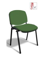 50N SEDIA FISSA  RIVESTITA CON TELAIO IN ACCIAIO NERO