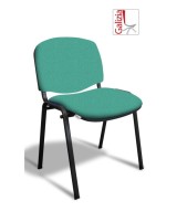 50N SEDIA FISSA  RIVESTITA CON TELAIO IN ACCIAIO NERO