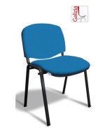 50N SEDIA FISSA  RIVESTITA CON TELAIO IN ACCIAIO NERO