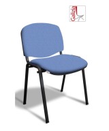 50N SEDIA FISSA  RIVESTITA CON TELAIO IN ACCIAIO NERO