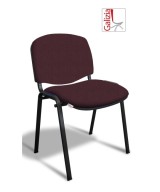 50N SEDIA FISSA  RIVESTITA CON TELAIO IN ACCIAIO NERO