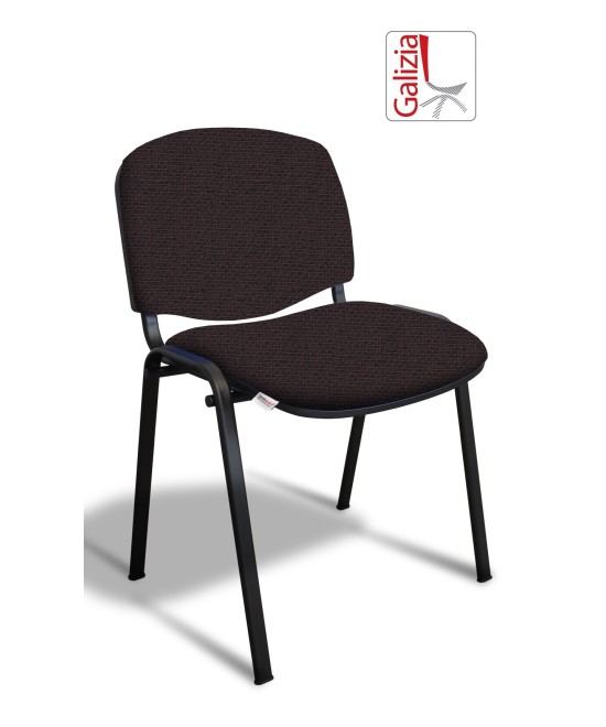 50N SEDIA FISSA  RIVESTITA CON TELAIO IN ACCIAIO NERO