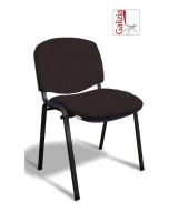 50N SEDIA FISSA  RIVESTITA CON TELAIO IN ACCIAIO NERO