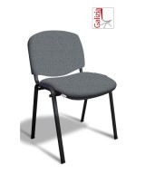 50N SEDIA FISSA  RIVESTITA CON TELAIO IN ACCIAIO NERO