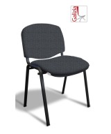 50N SEDIA FISSA  RIVESTITA CON TELAIO IN ACCIAIO NERO