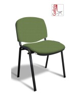 50N SEDIA FISSA  RIVESTITA CON TELAIO IN ACCIAIO NERO