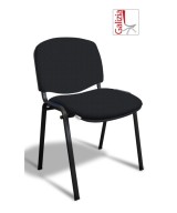 50N SEDIA FISSA  RIVESTITA CON TELAIO IN ACCIAIO NERO