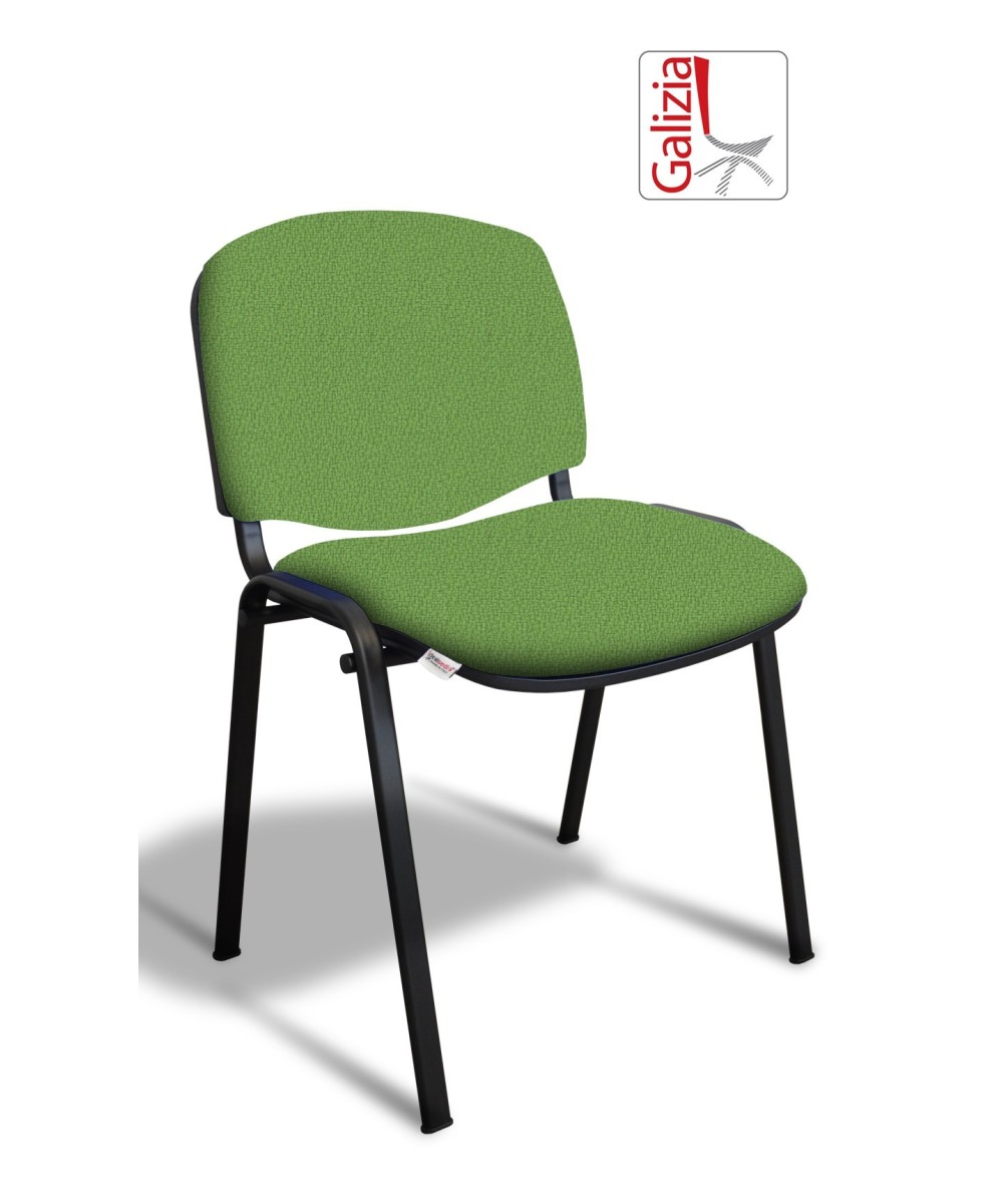 50N SEDIA FISSA  RIVESTITA CON TELAIO IN ACCIAIO NERO