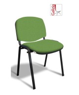 50N SEDIA FISSA  RIVESTITA CON TELAIO IN ACCIAIO NERO