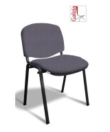 50N SEDIA FISSA  RIVESTITA CON TELAIO IN ACCIAIO NERO