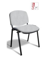 50N SEDIA FISSA  RIVESTITA CON TELAIO IN ACCIAIO NERO