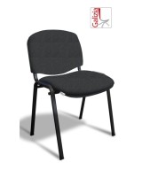 50N SEDIA FISSA  RIVESTITA CON TELAIO IN ACCIAIO NERO