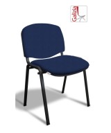 50N SEDIA FISSA  RIVESTITA CON TELAIO IN ACCIAIO NERO