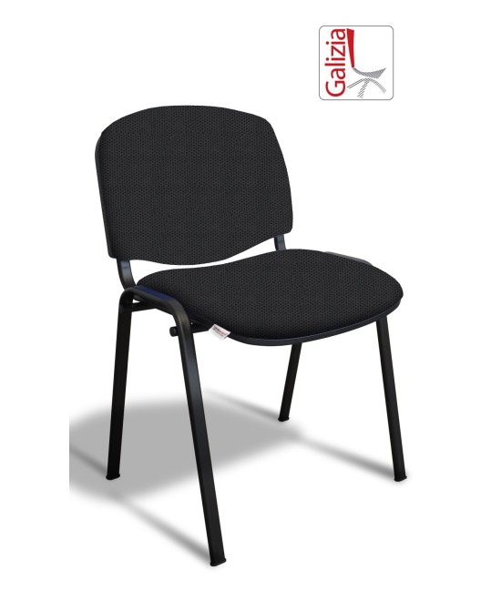 50N SEDIA FISSA  RIVESTITA CON TELAIO IN ACCIAIO NERO