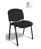 50N SEDIA FISSA  RIVESTITA CON TELAIO IN ACCIAIO NERO