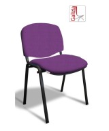 50N SEDIA FISSA  RIVESTITA CON TELAIO IN ACCIAIO NERO