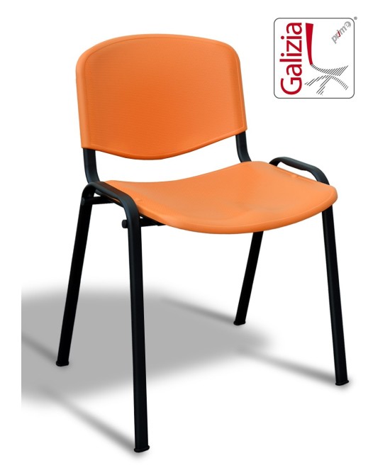 50N PL SEDIA FISSA IN PLASTICA CON TELAIO NERO