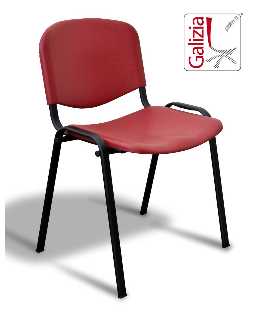 50N PL SEDIA FISSA IN PLASTICA CON TELAIO NERO