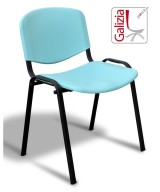 50N PL SEDIA FISSA IN PLASTICA CON TELAIO NERO