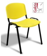 50N PL SEDIA FISSA IN PLASTICA CON TELAIO NERO