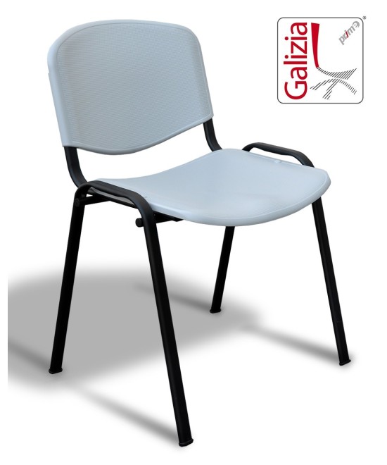 50N PL SEDIA FISSA IN PLASTICA CON TELAIO NERO