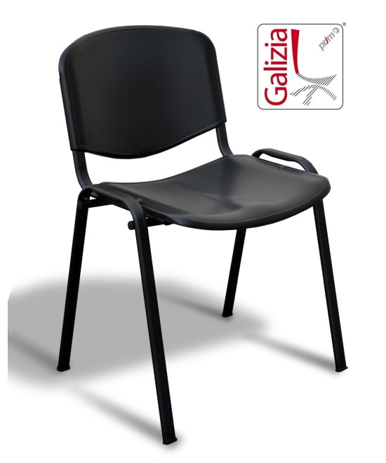 50N PL SEDIA FISSA IN PLASTICA CON TELAIO NERO