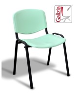 50N PL SEDIA FISSA IN PLASTICA CON TELAIO NERO