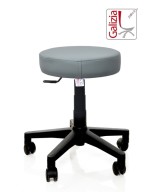 S11N SGABELLO BASSO  IN FINTA PELLE CON BASE IN PLASTICA NERA