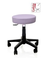 S11N SGABELLO BASSO  IN FINTA PELLE CON BASE IN PLASTICA NERA