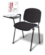 50C BT SEDIA FISSA CON TELAIO IN ACCIAIO CROMATO CON TAVOLETTA SCRITTOIO