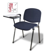 50C BT SEDIA FISSA CON TELAIO IN ACCIAIO CROMATO CON TAVOLETTA SCRITTOIO