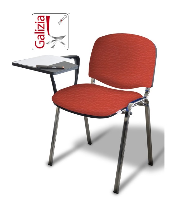 50C BT SEDIA FISSA CON TELAIO IN ACCIAIO CROMATO CON TAVOLETTA SCRITTOIO