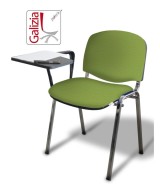 50C BT SEDIA FISSA CON TELAIO IN ACCIAIO CROMATO CON TAVOLETTA SCRITTOIO