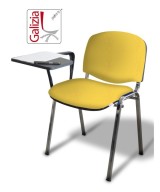 50C BT SEDIA FISSA CON TELAIO IN ACCIAIO CROMATO CON TAVOLETTA SCRITTOIO