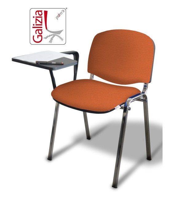 50C BT SEDIA FISSA CON TELAIO IN ACCIAIO CROMATO CON TAVOLETTA SCRITTOIO