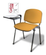 50C BT SEDIA FISSA CON TELAIO IN ACCIAIO CROMATO CON TAVOLETTA SCRITTOIO