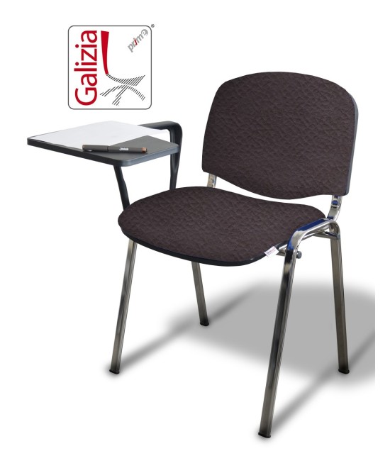 50C BT SEDIA FISSA CON TELAIO IN ACCIAIO CROMATO CON TAVOLETTA SCRITTOIO