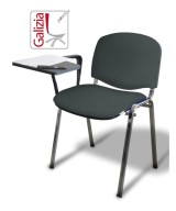 50C BT SEDIA FISSA CON TELAIO IN ACCIAIO CROMATO CON TAVOLETTA SCRITTOIO