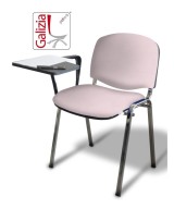 50C BT SEDIA FISSA CON TELAIO IN ACCIAIO CROMATO CON TAVOLETTA SCRITTOIO