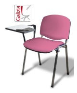 50C BT SEDIA FISSA CON TELAIO IN ACCIAIO CROMATO CON TAVOLETTA SCRITTOIO