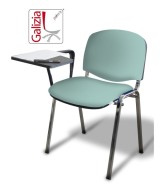 50C BT SEDIA FISSA CON TELAIO IN ACCIAIO CROMATO CON TAVOLETTA SCRITTOIO