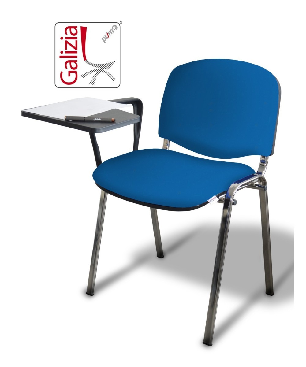 50C BT SEDIA FISSA CON TELAIO IN ACCIAIO CROMATO CON TAVOLETTA SCRITTOIO