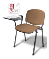 50C BT SEDIA FISSA CON TELAIO IN ACCIAIO CROMATO CON TAVOLETTA SCRITTOIO