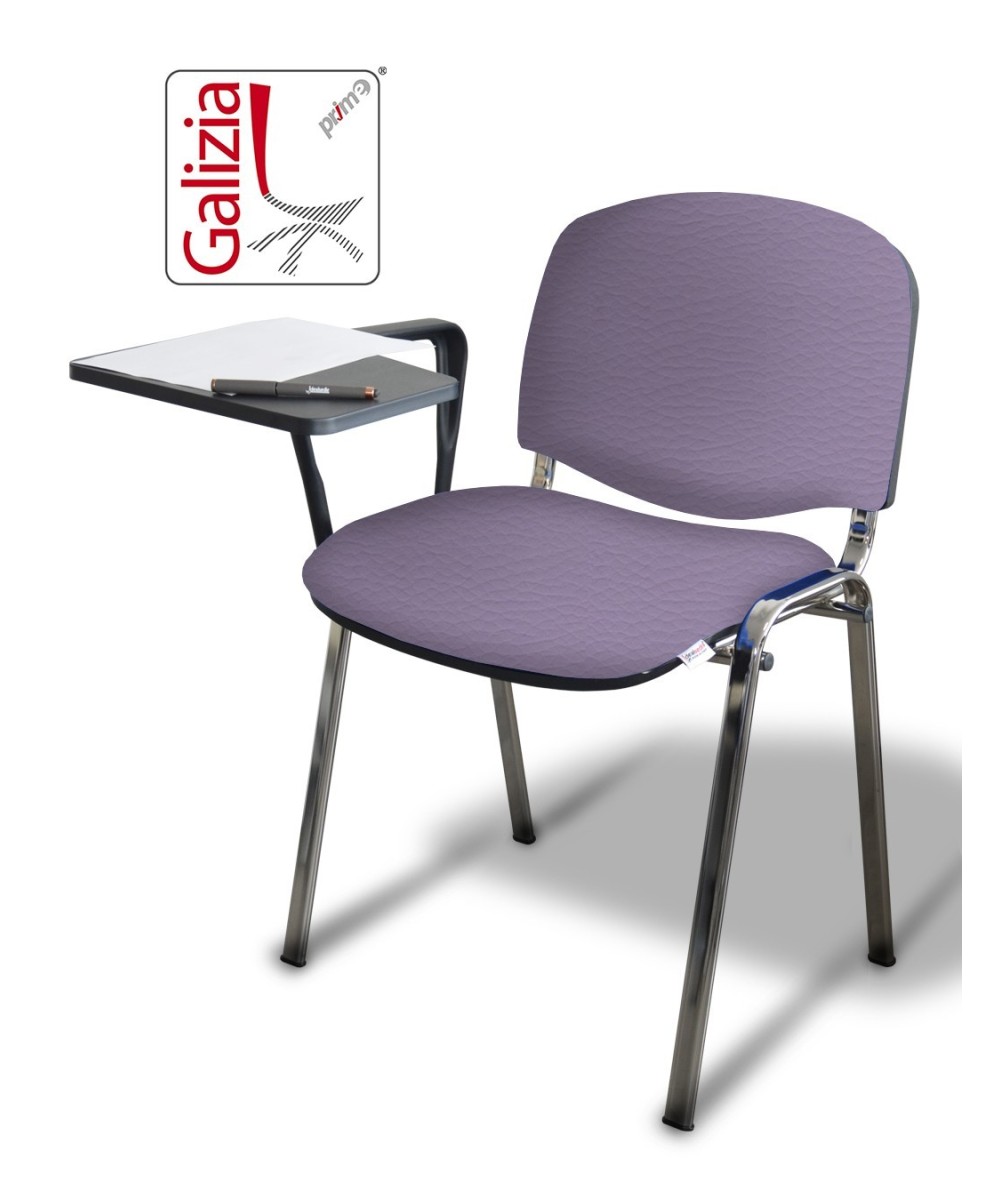 50C BT SEDIA FISSA CON TELAIO IN ACCIAIO CROMATO CON TAVOLETTA SCRITTOIO